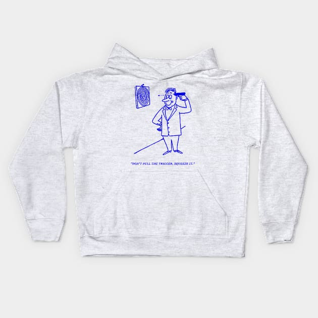 Squeeze the Trigger - Vintage Illustration Kids Hoodie by Vortexspace